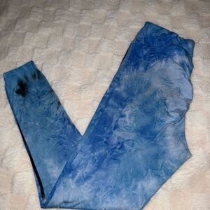 Blue Tie-Dye Leggings